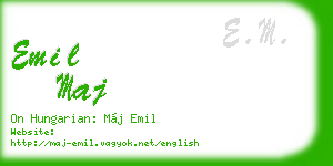 emil maj business card