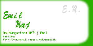 emil maj business card